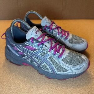 ASICS Gel-Venture 6 Womens Trail Running Shoes Grey Purple 1012A504 Size 8